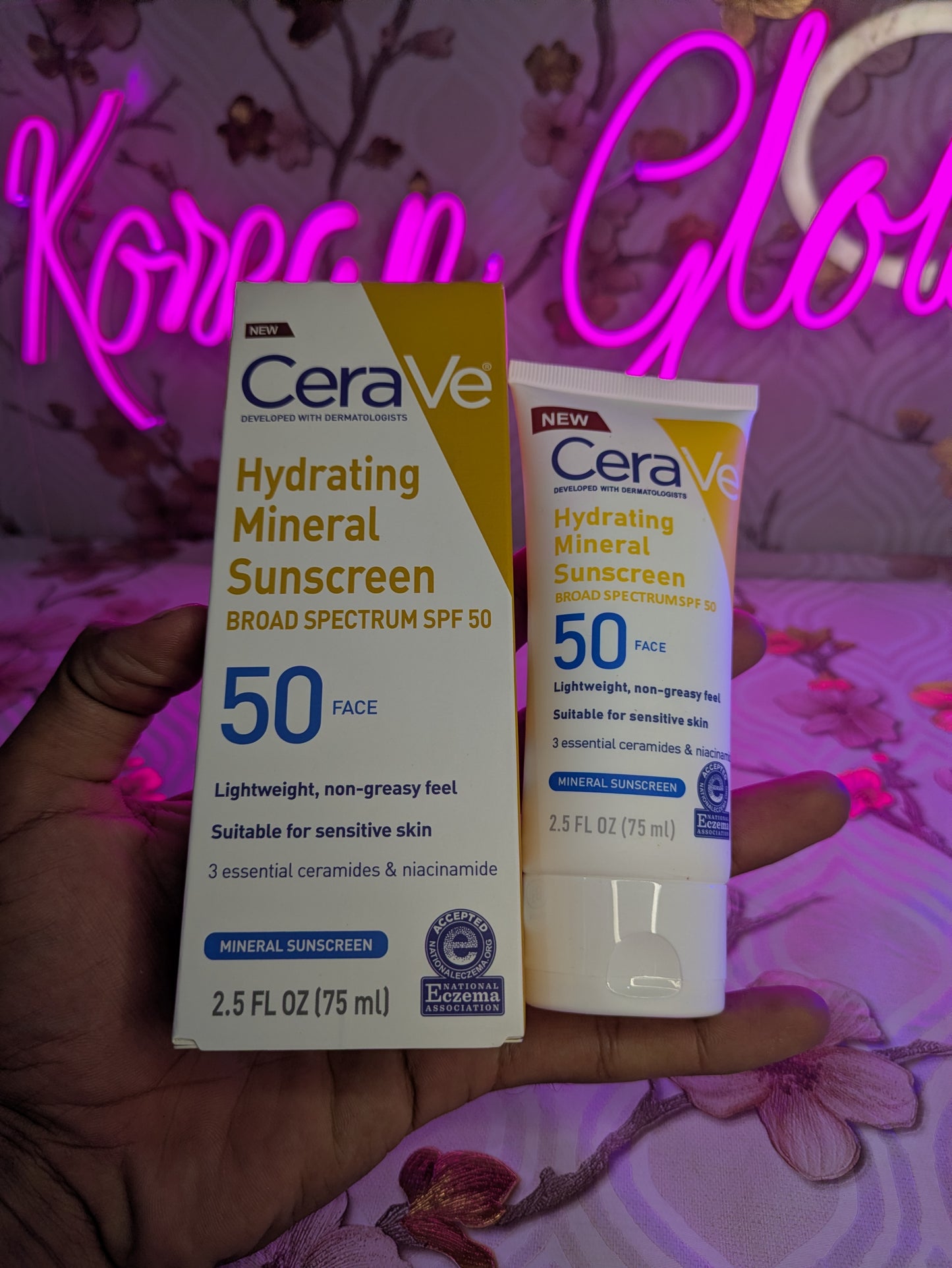 Cerave Hydrating Mineral sunscreen. 75 ml
