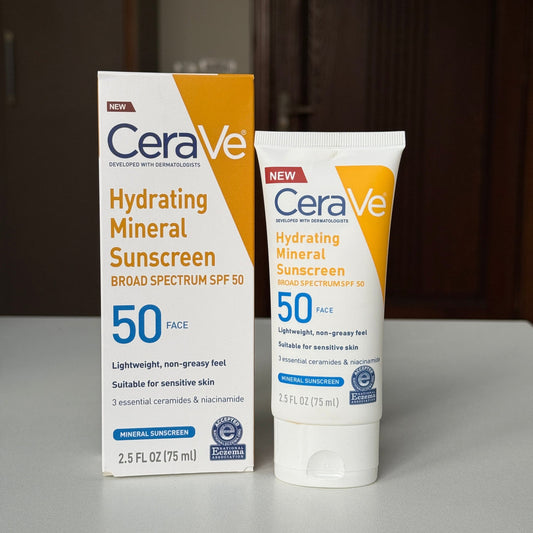 Cerave Hydrating Mineral sunscreen. 75 ml