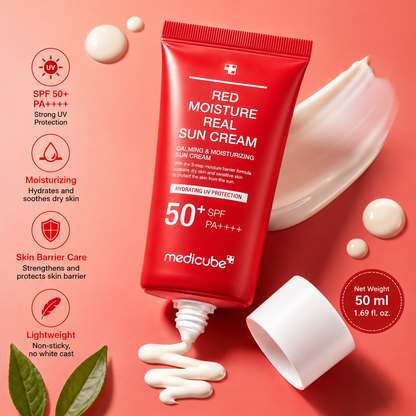 Medicube Red Moisture Real Sun Cream SPF50+ PA++++ 50ml